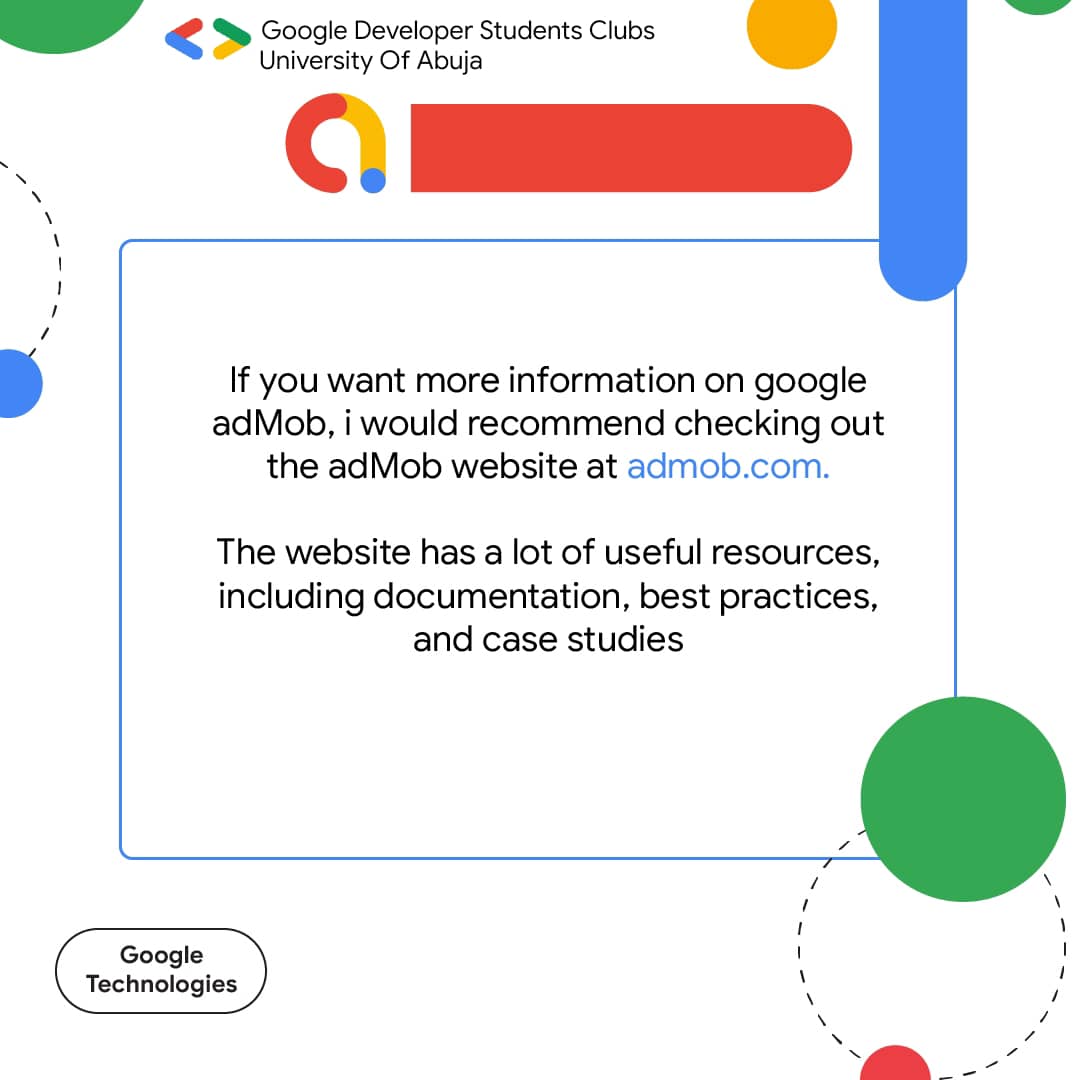 gdsc_uniabuja's tweet image. Ready for something awesome? 🤩 Swipe through to see what we have for you.

Are you curious about the future of technology?  Then you won&apos;t want to miss this👇

#GoogleTechnologies
#GoogleAdmob
#GDSCUNIABUJA
#GDSC