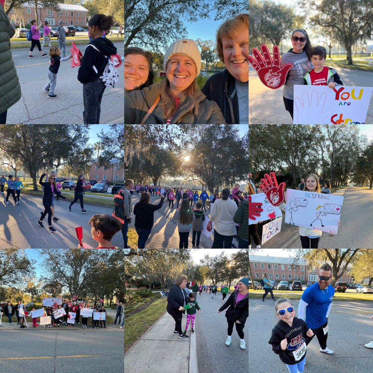 FreedomVolusia's tweet photo. We are always proud to be part of the DeLand Community, but today was a day for the books! Our NEHS Club and Freedom Staff cheered on the participants of Me Strong and loved every minute of it! https://t.co/ufDtra77WS
