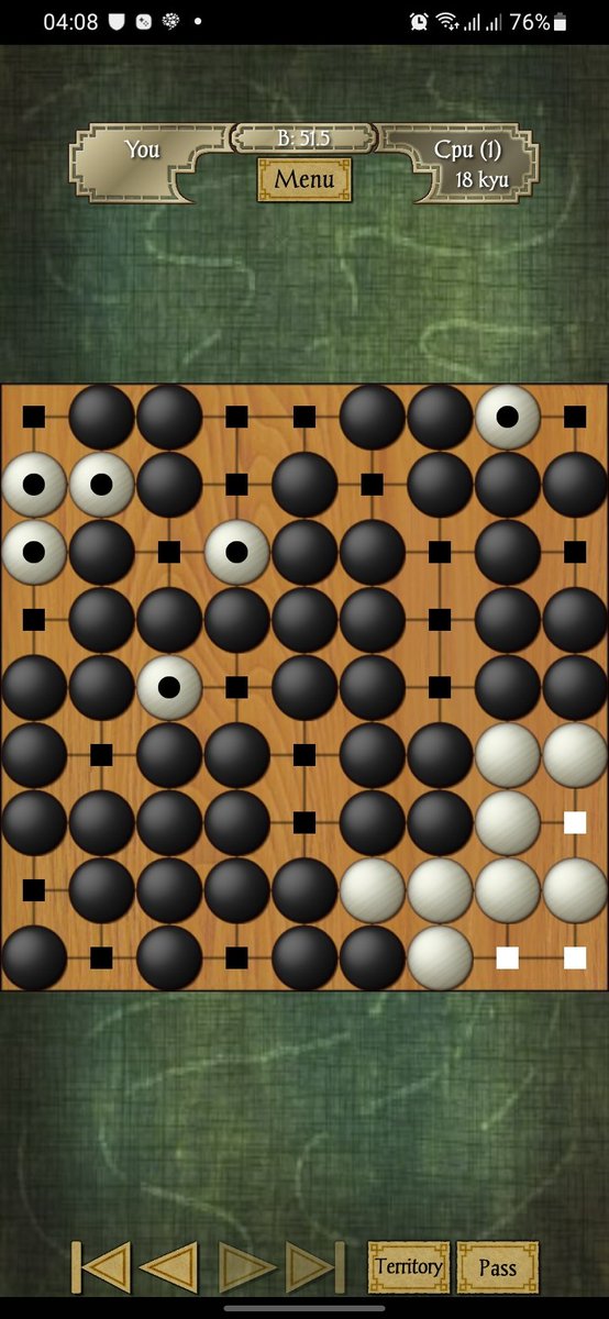 SimaZuh5's tweet image. I started learning #Goboardgame!
It&apos;s unique, not known in my region at all. So that feels exciting! 💖
When I lose a lot of pieces in a row I get frustrated, but go back to learning mode 😂
I encourage everyone to start learning something unfamiliar to them! 🤩
PC: I&apos;m black