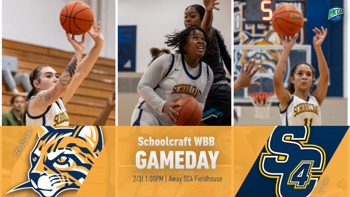 SchoolcraftWBB's tweet image. GAME DAY!!!!
SCRAFT WBB
#FocusOnTheProcess
💙💛🏀 
🆚 St Clair County Community College
📍SC4 Fieldhouse 
⏰1:00pm est