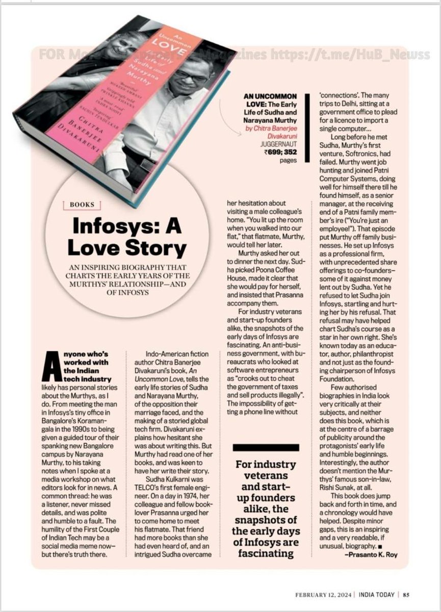 Chikisarkar's tweet photo. A rave for uncommon love by @cdivakaruni from @IndiaToday https://t.co/iAkBysYipM
