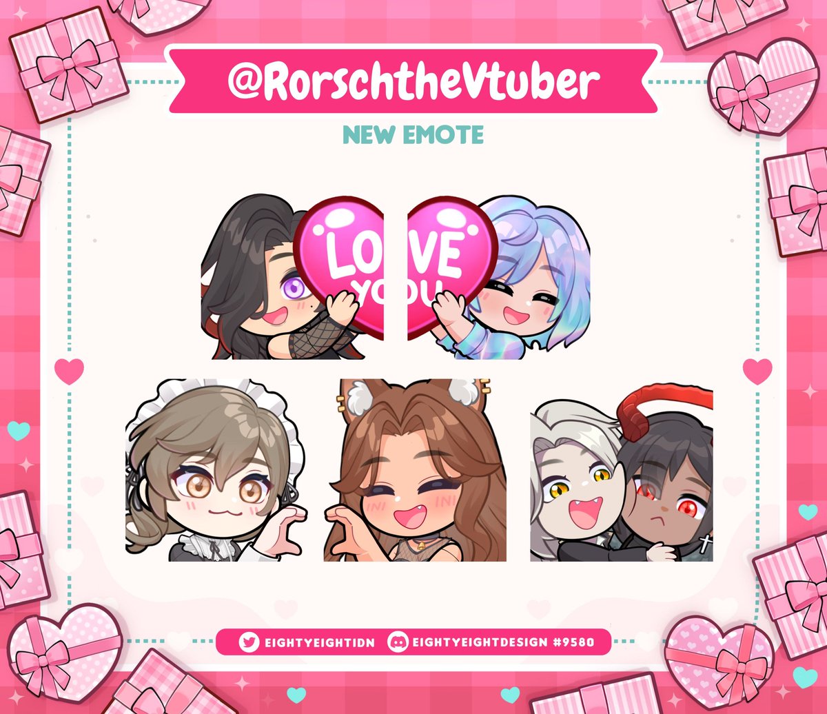 These turned out so much better than I imagined 💜

New emojis for Discord and Twitch by the amazingly talented <a href="/EightyEightIDN/">88StudioID - Open Commission</a>