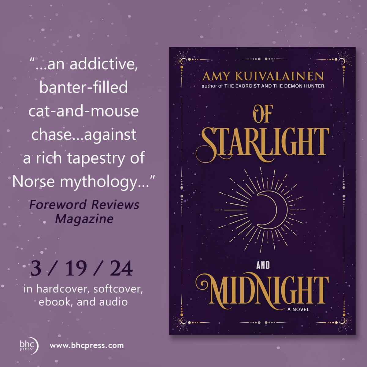 THIS MARCH: Get ready for #AmyKuivalainen's upcoming release, #OFSTARLIGHTANDMIDNIGHT. ON SALE 3/19/24. Pre-order your copy today from your favorite bookseller: buff.ly/3w5jw7a #BHCPress #SFF #NorseMythology #FantasyBooks #TBR #CurrentlyReading #Fiction #NewFiction