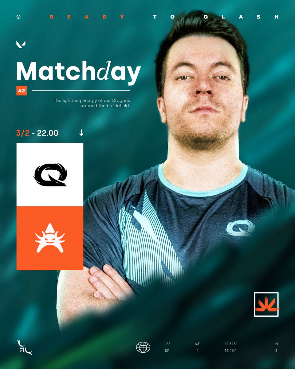 QLASH_Esports's tweet photo. ⚔️ 𝕄𝕒𝕥𝕔𝕙𝕕𝕒𝕪 𝟛 | 𝕎𝟚

🆚 @Axolotl_Esports 
🕙 22:00
📺 https://t.co/6Cpd6FLyvt

#ForzaQLASH #VALORANT #VALRinascimento | @valleague_it https://t.co/Nihpp0e9UL