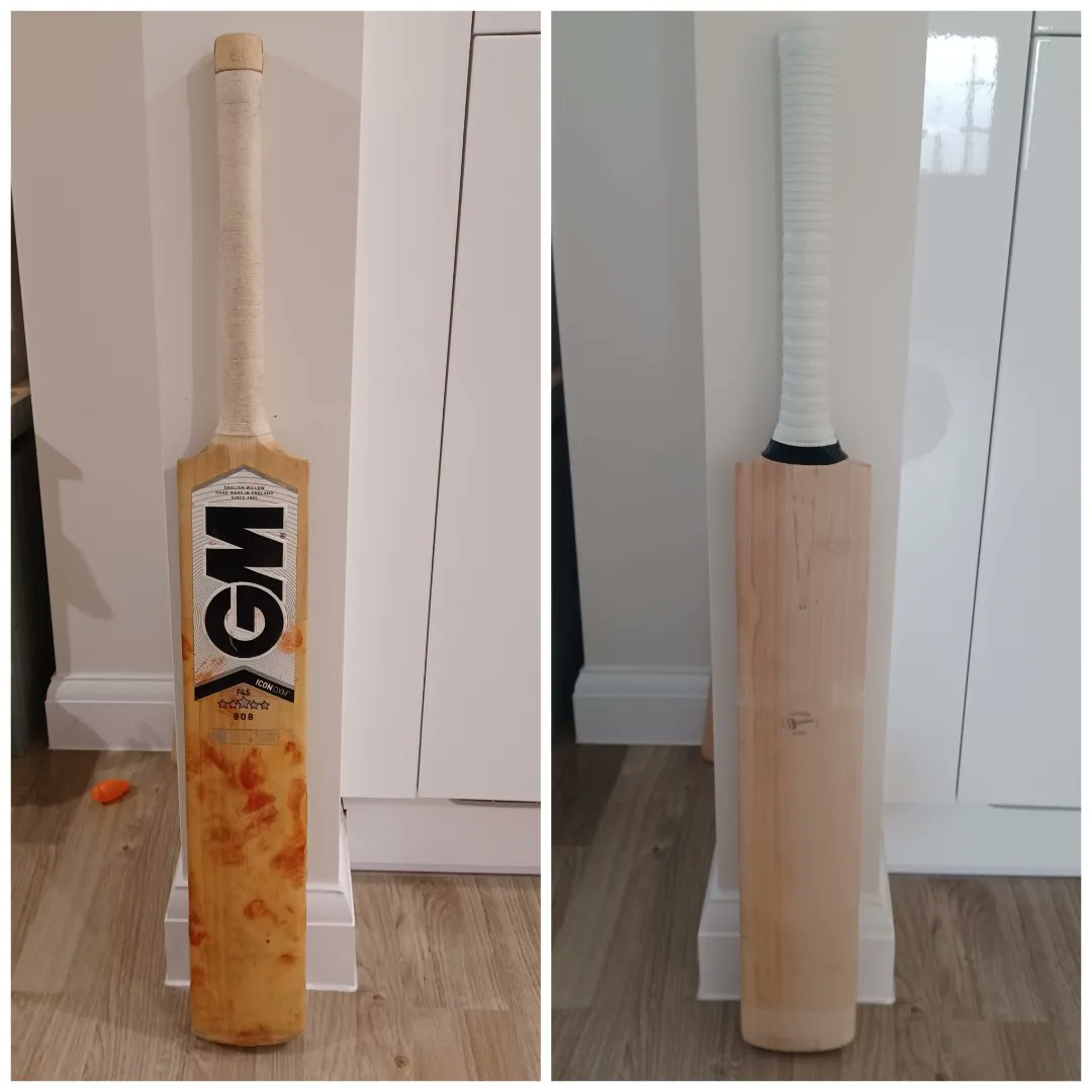 TSICBC's tweet photo. A small repair and clean up for this one. Another happy customer, ready for the season. 

🏏🏏🏏 

#cricket #cricketbat #cricketbatrepairs  #cricketlovers #Cambridgeshire https://t.co/AVbTeCuVRi