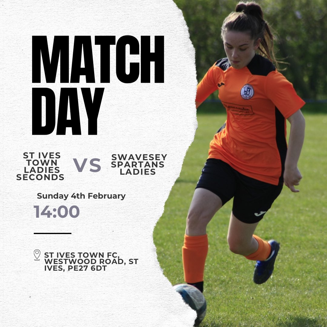 Ivesseconds's tweet image. After a few weekends off our ladies are looking forward to get back into action tomorrow afternoon against @LadiesSpartans! We’re back at home, so come down and support if you can⚽️
🗓️ 4th February 
⏰ 2pm 
📌 PE27 6DT