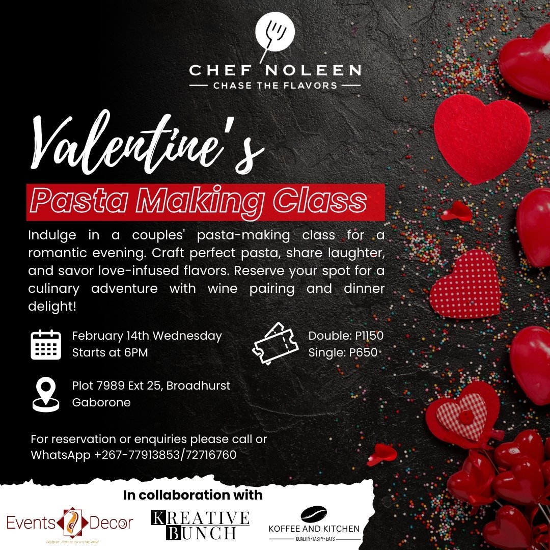 chef_noleen's tweet photo. Embark on a romantic culinary adventure this Valentine’s Day by mastering the Art of crafting authentic Italian pasta with a unique twist with Chef Noleen
Strictly by RSVP NO PAYMENT AT THE GATE.
#pastaclass #valentines #classyelegantnights #softlife https://t.co/0hm51IHAok