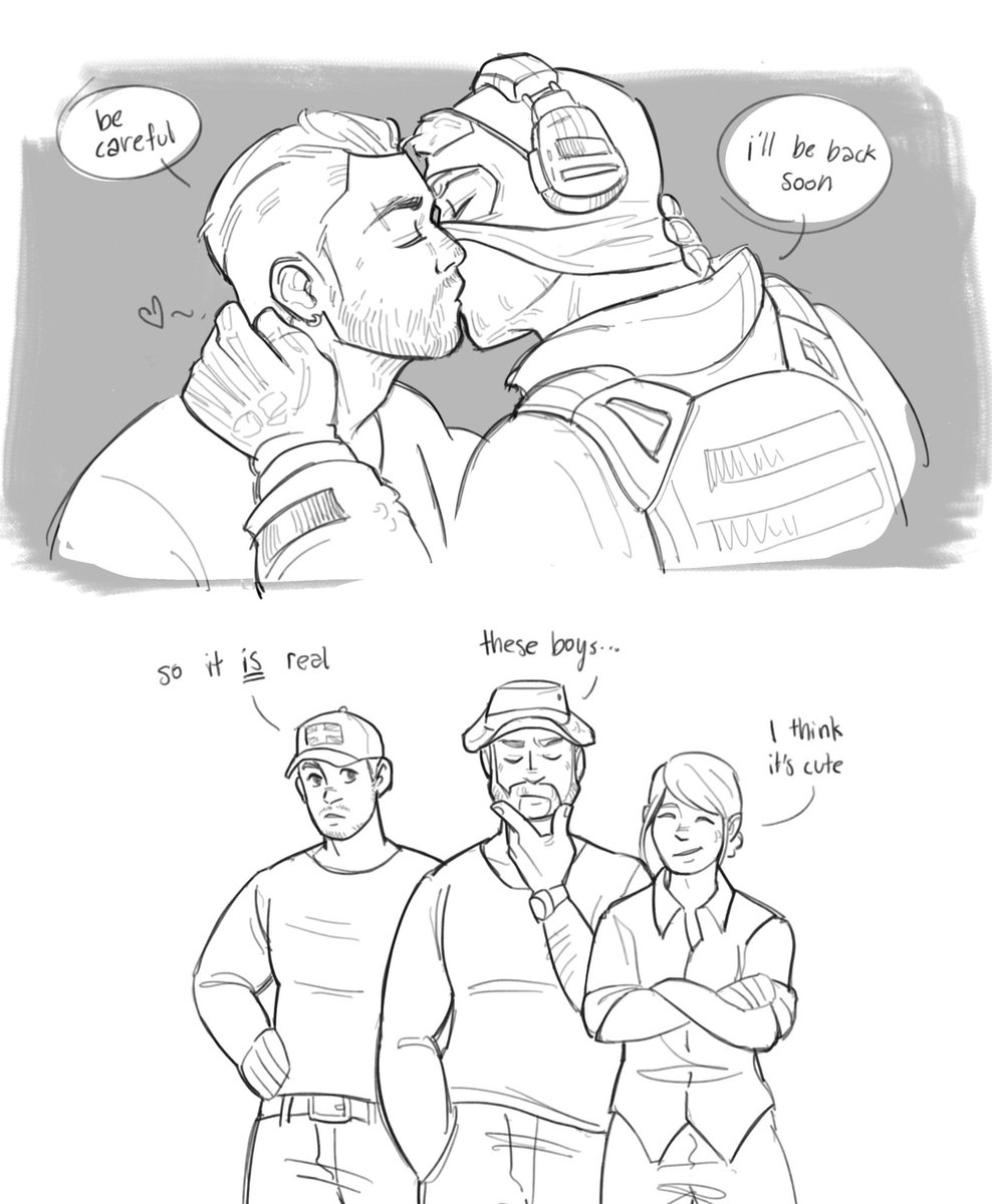 Quick sketch <3 we love a supportive squad
#cod #CallofDuty #SimonGhostRiley #soapmactavish #GhostSoap #Ghoap