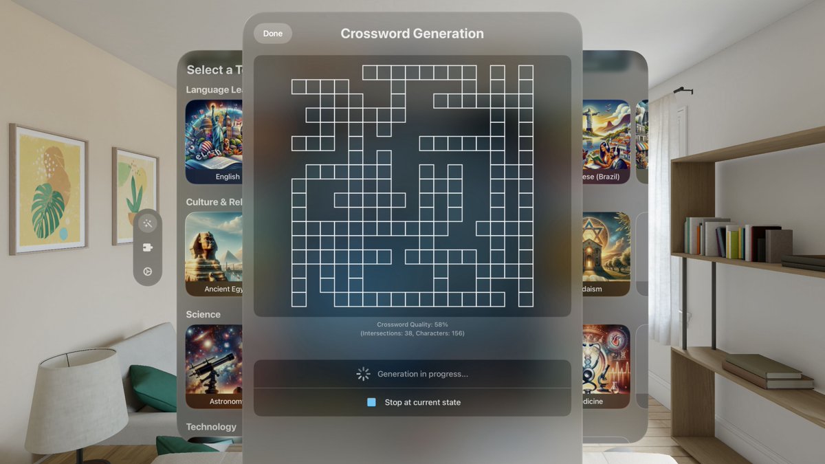 CrossCraftApp's tweet photo. HUGE 2.0 update available! 🚀🎉

– Supporting #AppleVisionPro &amp; #Mac!
– 5 new categories, 30 new topics!
+ 4 other Major new Features

Craft crosswords on topics you love, even add your own questions!

Try it, share it &amp; drop a nice rating! 🌟
https://t.co/DsyVAoLlU6 https://t.co/0qCpngHeU5