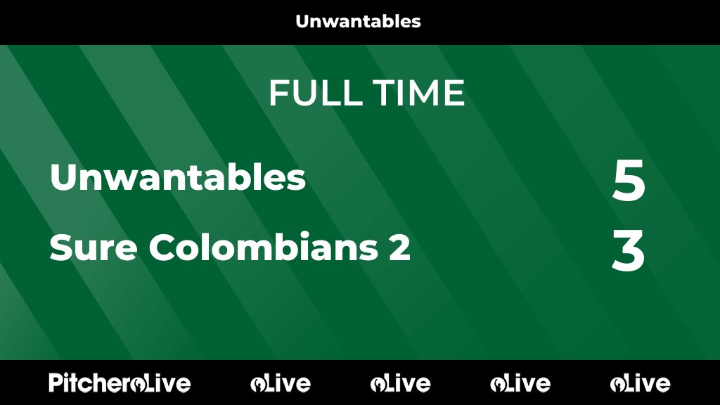 FULL TIME: Unwantables 5 - 3 Sure Colombians 2 #UNWSUR #Pitchero pitchero.com/clubs/guernsey…