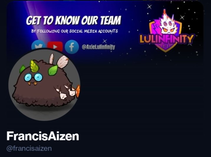 FrancisAizen's tweet photo. @TriballyGames Lets go 🔥

@KingAce100498 @AxieLulinfinity @imPreciousmae26 https://t.co/LTwcU9wJa7