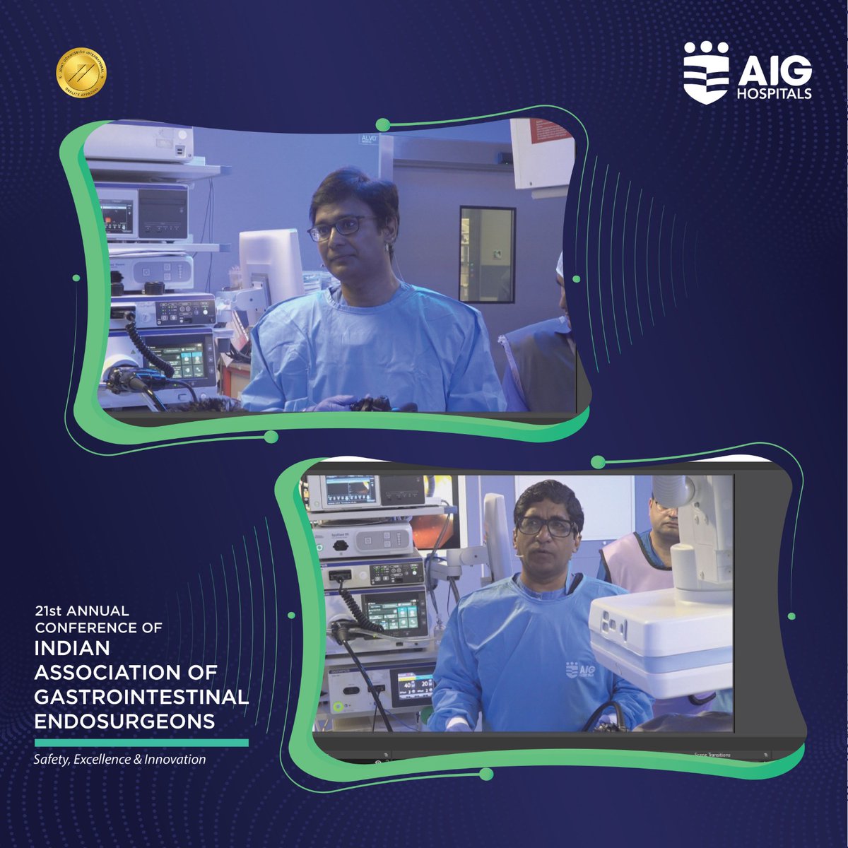 AIGHospitals's tweet image. LIVE Transmission of advanced endoscopic procedures from AIG Hospitals for the 21st Annual Conference of the Indian Association of Gastrointestinal Endosurgeons. #AIGHospitals #TherapeuticEndoscopy #ThirdSpace #EUS #ERCP #Conference