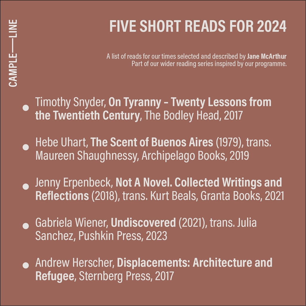 cample_line's tweet image. Five Short Reads for 2024.⁠
⁠
We are delighted to share this wonderfully curated selection of short reads for our times put together and described by Dr Jane McArthur, a writer and arts producer based in Dumfries and Galloway⁠
⁠
#CampleLine #fifteenreads #15Reads