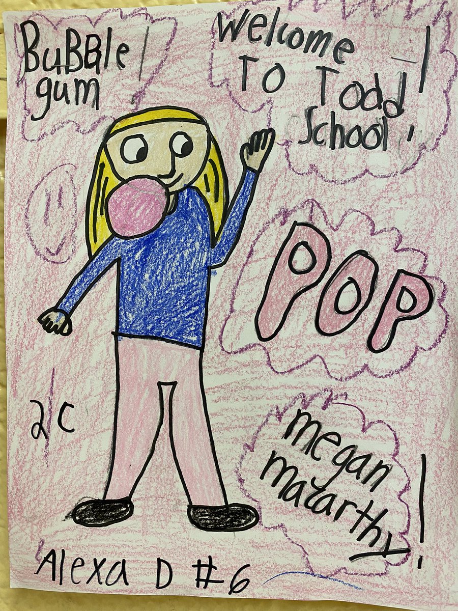 tpheth's tweet photo. Todd Elementary 2nd &amp; 3rd graders pumped up to meet @meghanauthor next week! Art inspired by her books Pop! and Earmuffs for Everyone. TY Todd PTA! @SuperKaish @BHSBearsLibrary @AMFinlan https://t.co/pYoXU6XZqK