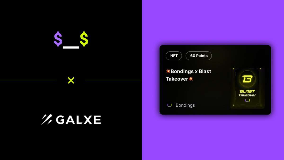 WeRich_'s tweet image. 💥 𝗪𝗲 𝘁𝗼𝗼𝗸 @Galxe'𝘀 𝗹𝗮𝗻𝗱𝗶𝗻𝗴 𝗽𝗮𝗴𝗲 💥

⚡️ Join 𝗕𝗼𝗻𝗱𝗶𝗻𝗴𝘀 𝘅 𝗕𝗹𝗮𝘀𝘁 𝗧𝗮𝗸𝗲𝗼𝘃𝗲𝗿 &amp;amp; win the exclusive event NFT. 

👀 Can't disclose what utilities the NFT has, but the only advice from us is: 𝗚𝗲𝘁 𝗶𝗻 𝗲𝗮𝗿𝗹𝘆 @Blast_L2 

galxe.com/GsVeWoaRXKf3M8…