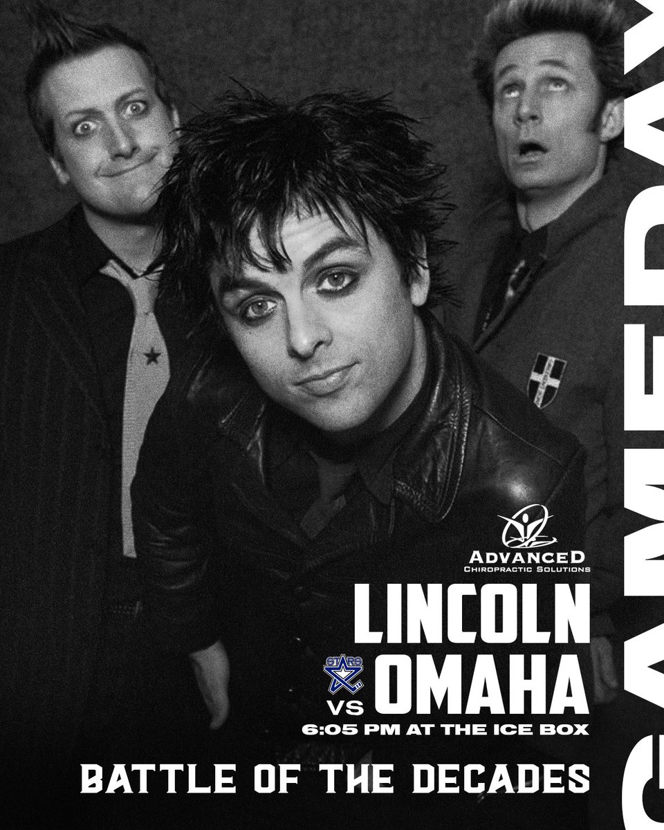 It’s a Battle Of The Decades Night gameday in Lincoln! Come rock the box with us tonight 🎸🎸

🆚: Omaha
🕕: 6:05 p.m.
📍: Ice Box - Arena
🎟️: etix.com/ticket/v/6477/…
📺: flohockey.tv/live/60349?wat…
📻: mixlr.com/lincoln-stars