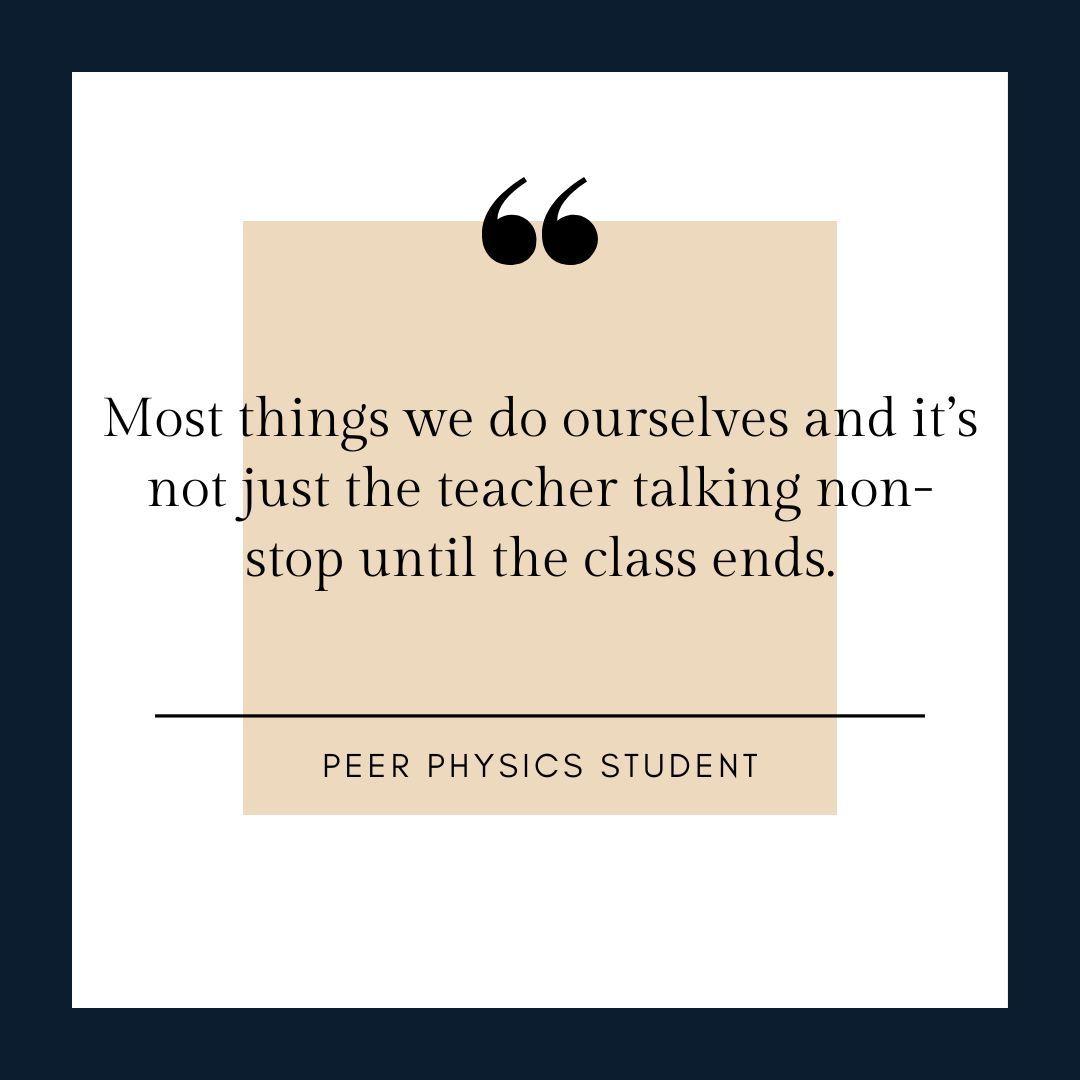 PeerPhysics's tweet image. Teaching is such a journey that provides us with opportunities for continued growth. The shift from feeding students information to facilitating environments where they become critical thinkers is so powerful (and challenging)!
#PEERphysics #NGSS #sciencepractices