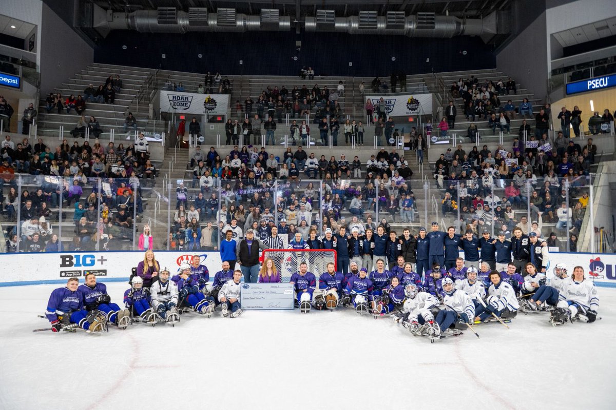 Just a surreal morning in #HockeyValley!

This is such a special community that we are proud to be a small part of!

The Coyotes improve to 2-0 in the Penn State Sled Hockey Classic with a 4-3 victory in another OT-Thriller sealed with a check presentation for over $17k!

#WeAre