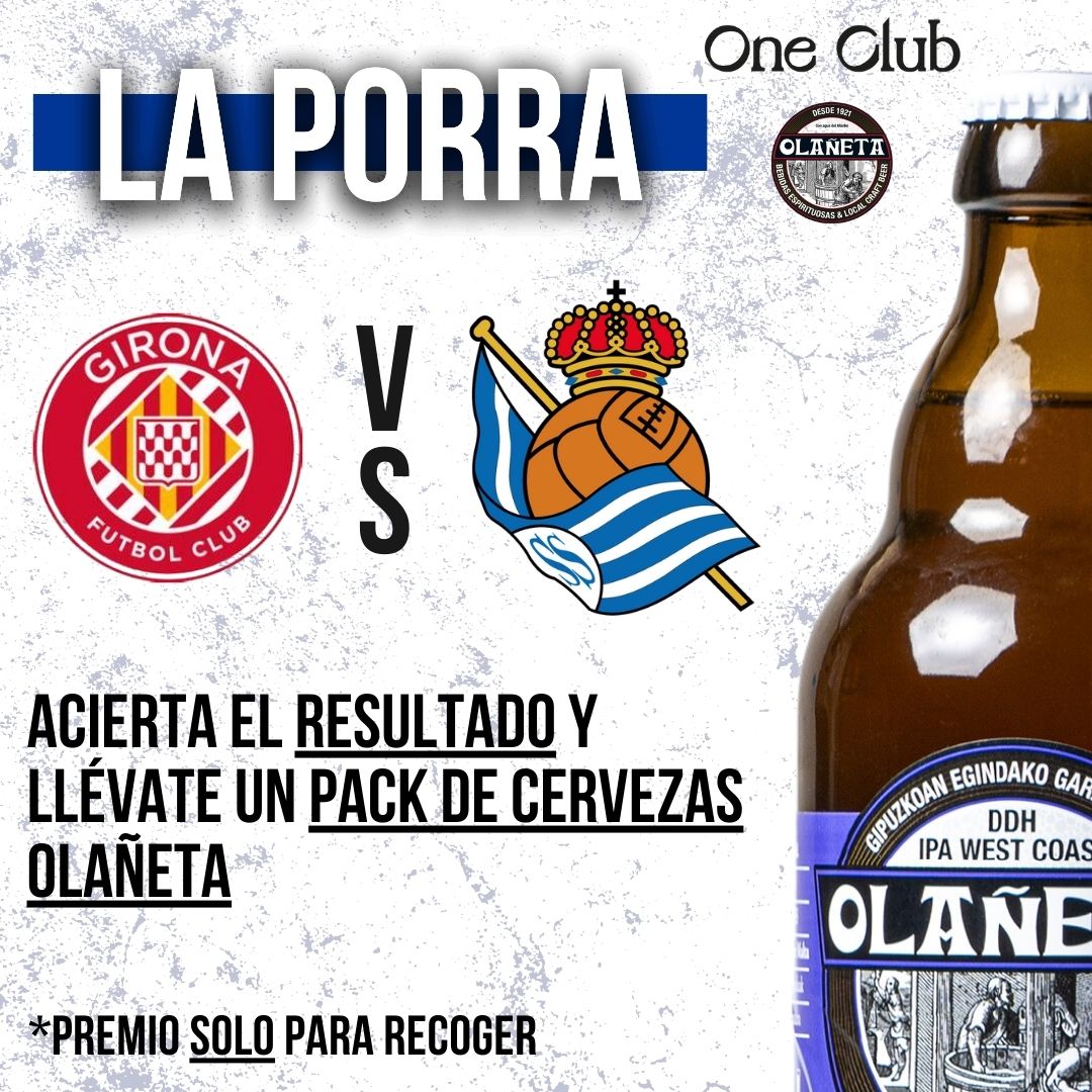 OneClub1909's tweet photo. 🔮 Vamos con la #PorraOneClub
👇 ¿Cómo acaba el #GironaRealSociedad? Acierta y llevaré un pack @olaneta
Solo +18 🔞 https://t.co/ymwWTMQ9cT