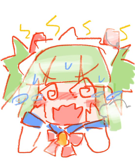 ぐるぐる目ちゅがかわいい…🍎 