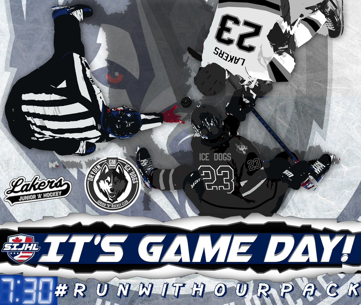 DrydenGMIceDogs's tweet photo. ON THE ROAD AGAIN 🚍…

Your Dryden GM Ice Dogs are back in Fort Frances tonight for game #2 of their weekend series with the @FF_Lakers . 

Puck drop is at 710pm. 

#dogpoundproud #ourpack #bringbillhome https://t.co/llScLvf0QU