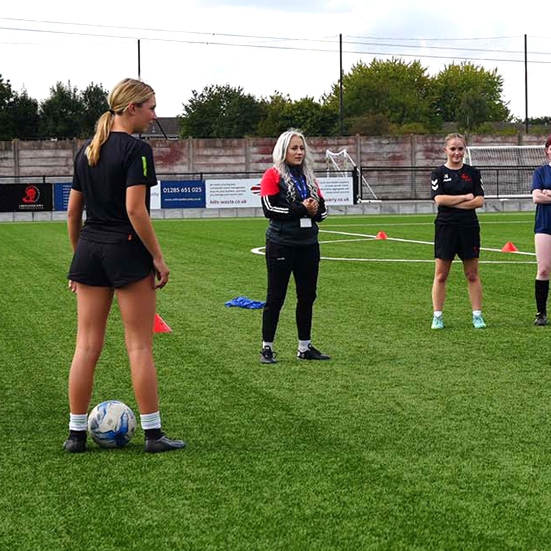 cirencoll's tweet photo. Huge congratulations to Kerry Walklett, Head Coach of our Women's Football Academy, on her selection for the upcoming England Futsal training camp in preparation for their World Cup qualifying campaign. Good luck Kerry! πβ½π€© #cirencoll #footballacademy https://t.co/H9iBkLD5cz