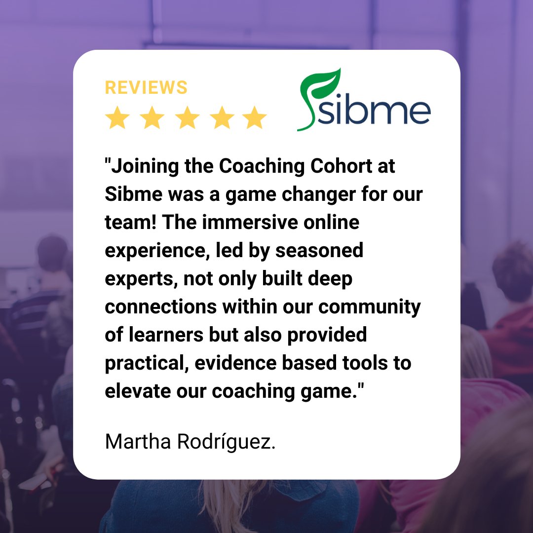 #Reviews

Thrilled to hear the Coaching Cohort was a game-changer for your team!  

Our immersive online experience is designed to build deep connections and equip you with practical, evidence-based tools for coaching excellence.

💡Try Sibme. BOOK A DEMO!
sibme.com/demo
