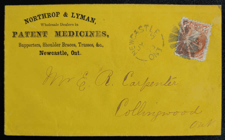 Northrop & Lyman Patent Medicines #37 5 Jul 1873 3c Cork Cover Lot 27 in our auction Saturday 3rd February 2024 #CanadaCover #CorkCover #Northrop&ampLyman

bit.ly/482lAKb