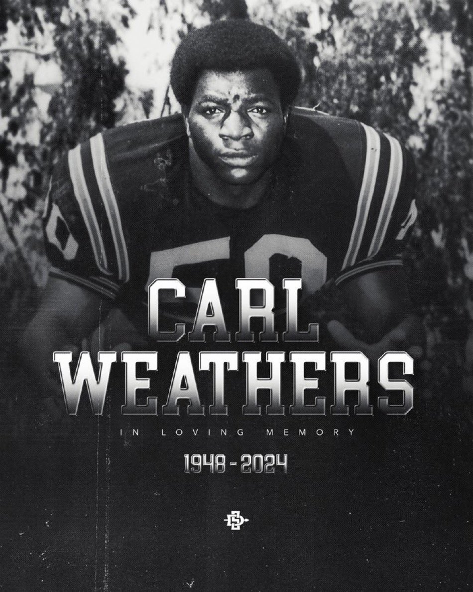 “My one eye was on football, and my other eye was on Hollywood.” - Carl Weathers The lessons you learn through Football can take you anywhere in life. #RIPCarlWeathers