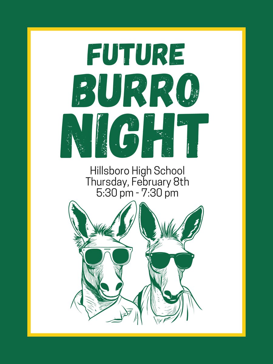 Attention 8th graders - this is your chance to check out <a href="/hillsboroburros/">Hillsboro Burros</a>. You’ll learn more about academics, athletics and all the amazing extra-curricular activities HHS has to offer. #BetterTogether