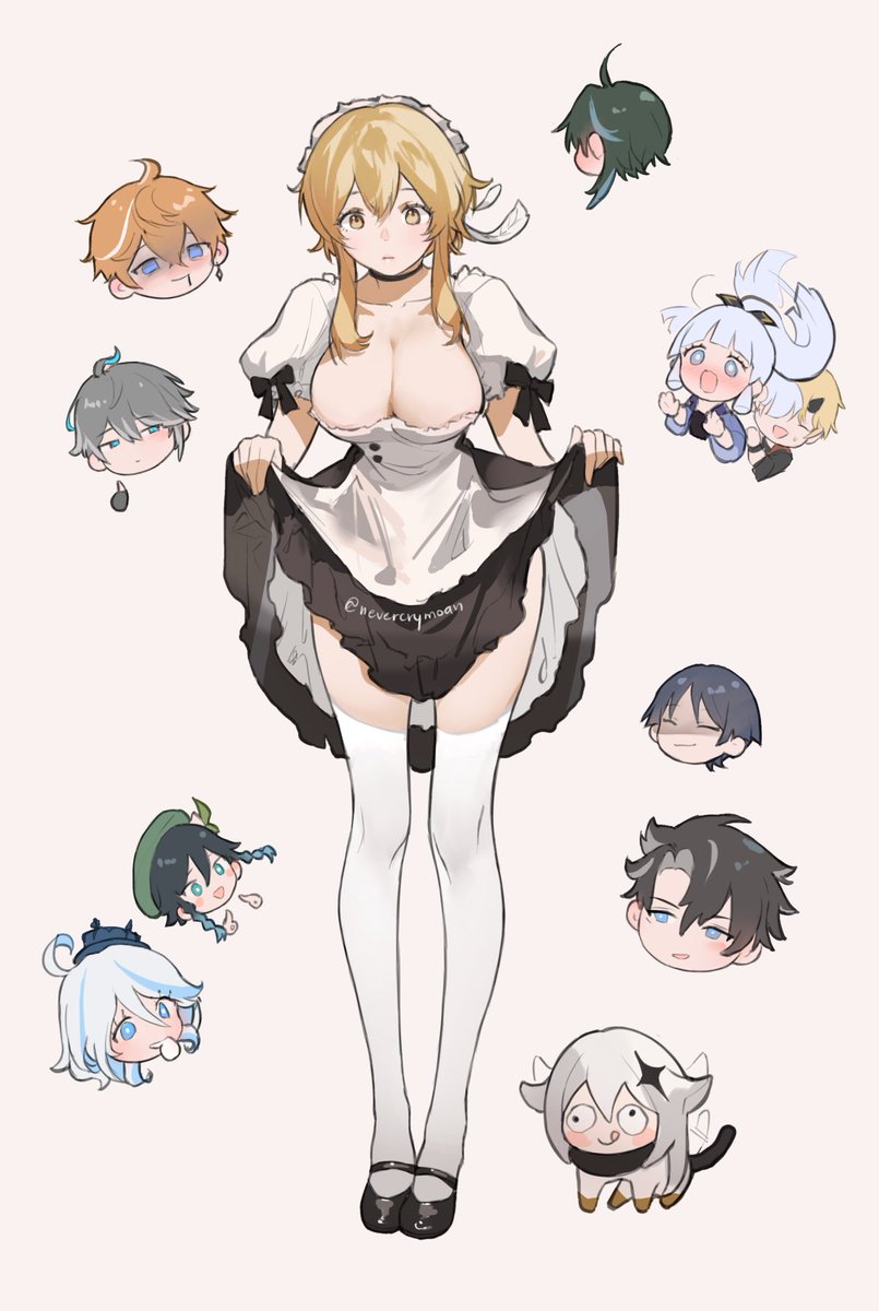 Maid Lumine 
#GenshinImpact