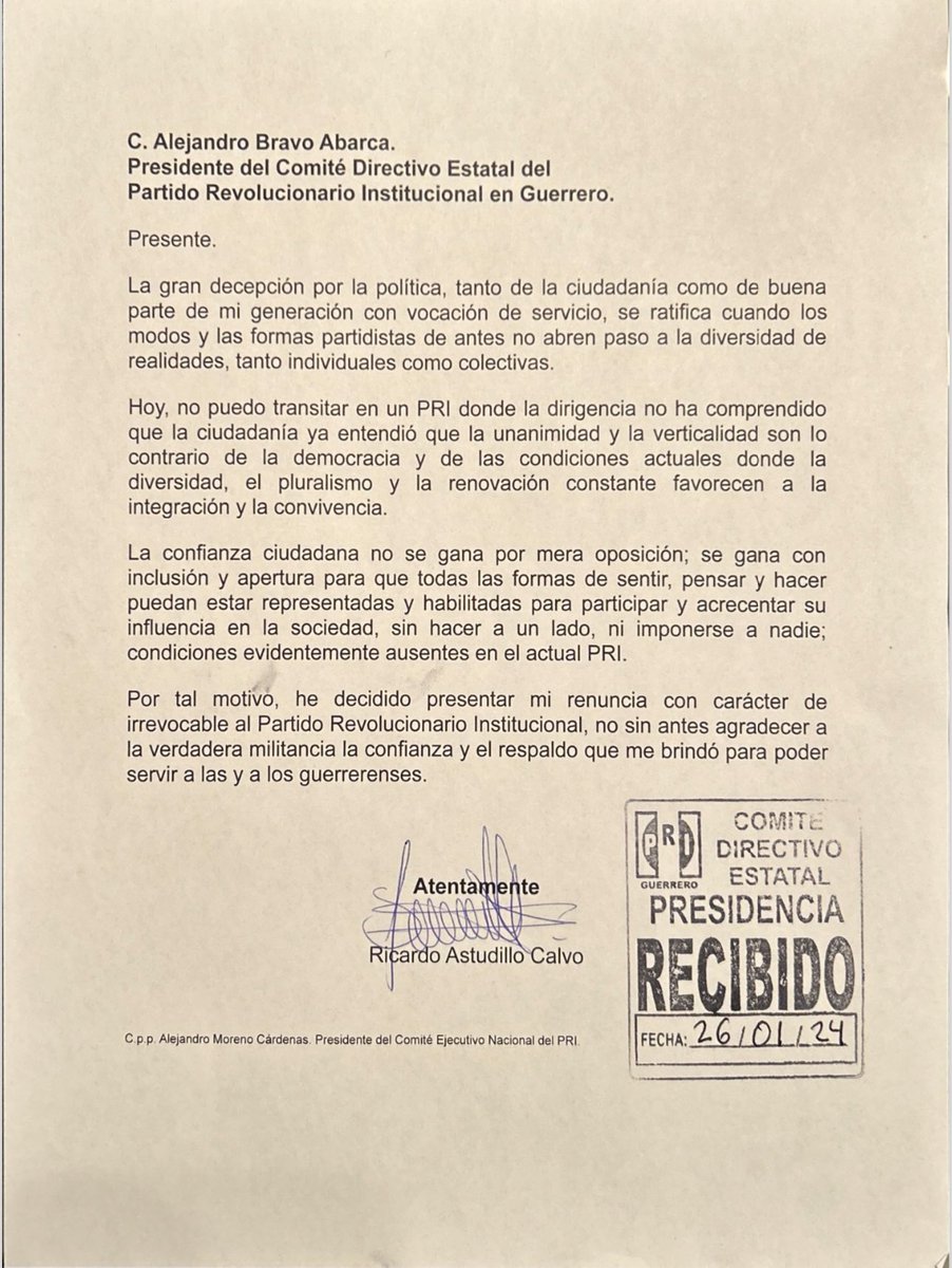 Ricardo Astudillo Calvo tweet media