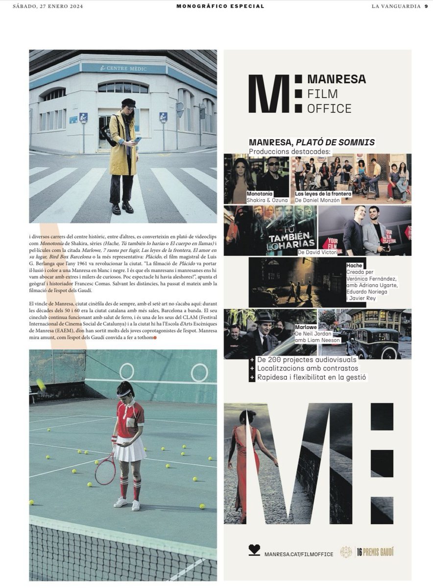 Des del The Club Padel-Tennis #Manresa contents que la nostra pista #tennis núm #7 hagi estat plató🎬 de cinema🎥 de l'anunci oficial #PremisGaudí de l'<a href="/academiacinecat/">Acadèmia del Cinema Català – Premis Gaudí</a> que demà diumenge es lliuren!

Gràcies a l'Acadèmia i a Manresa #Film Office🙌

Vídeo👇 x.com/academiacineca…