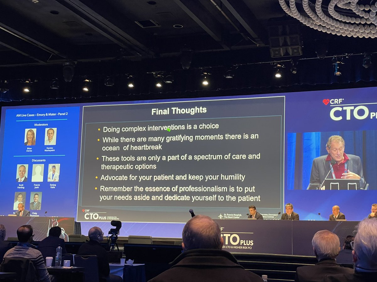 Word of wisdom and advice from @JAG24851 and @JWMoses on professional and program growth with the common theme being to keep the patient first above all! #CTO2024