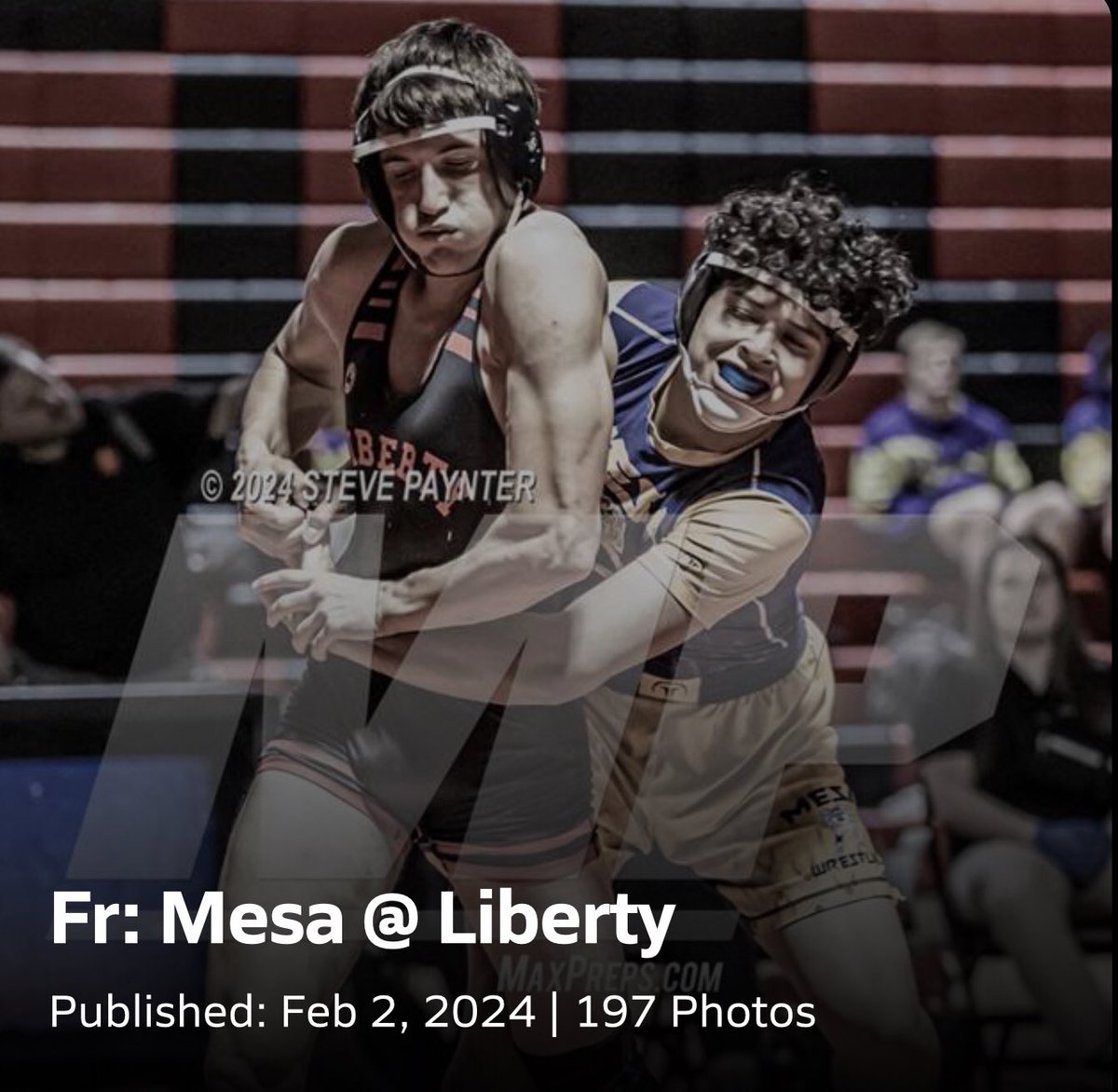 Check  Out Action Pics from Mesa vs Liberty Freshman/JV Wrestling Tournament <a href="/LHSAthletics22/">Liberty Lions Athletics</a> <a href="/LWC_Program/">LIONS WRESTLING CLUB</a> <a href="/MesaHSathletics/">Mesa Athletics</a> <a href="/MesaWrestling/">Mesa High Wrestling</a> <a href="/AZPreps365/">AZPreps365</a> <a href="/MaxPreps/">MaxPreps</a> 

maxpreps.com/photography/ga…