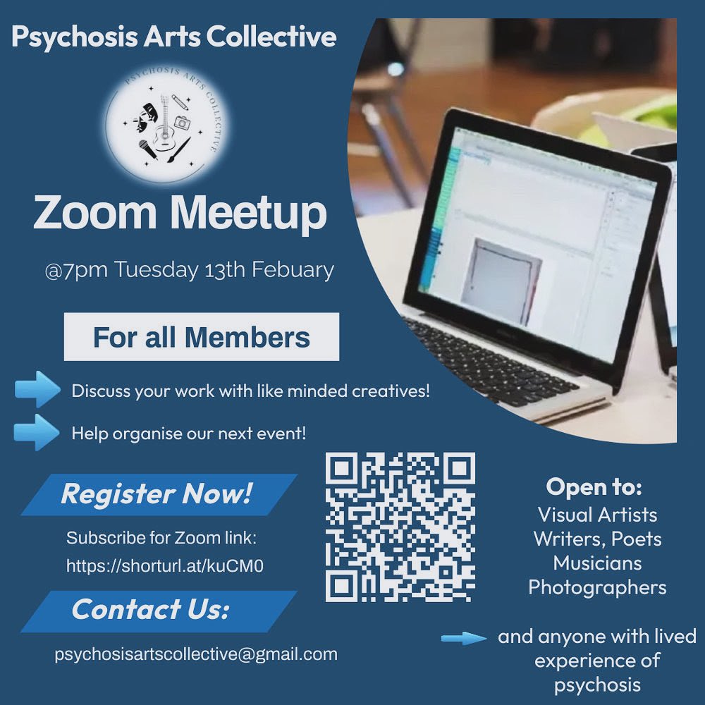 Excited for our first meet up of the year!

Some big plans in the pipeline! 📲🎨✏️

Register below:
psychosisartscollective.com/general-6