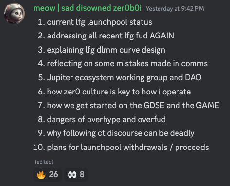 I did a lot of podcasts, spaces &amp; tweets over the last 2 days over the new LFG meta we are experimenting with, but many of you still had a lot of questions about... everything!

So i will be on twitch and discord in about 20 minutes to go through all these topics together. Please