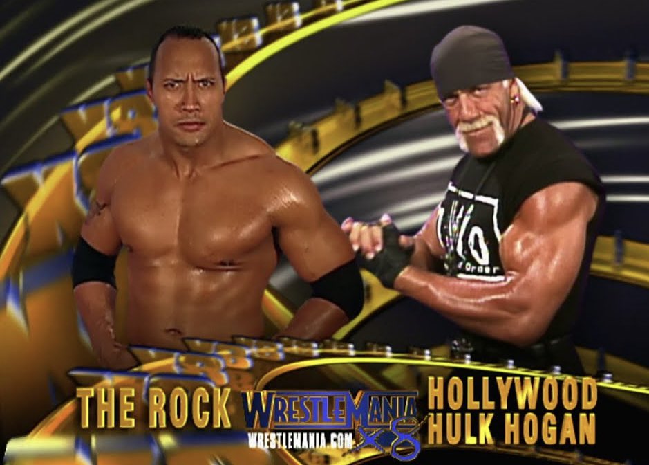 Vick_8122's tweet photo. The Rock’s Wrestlemania catalog is legendary af https://t.co/pKexHEuOAj