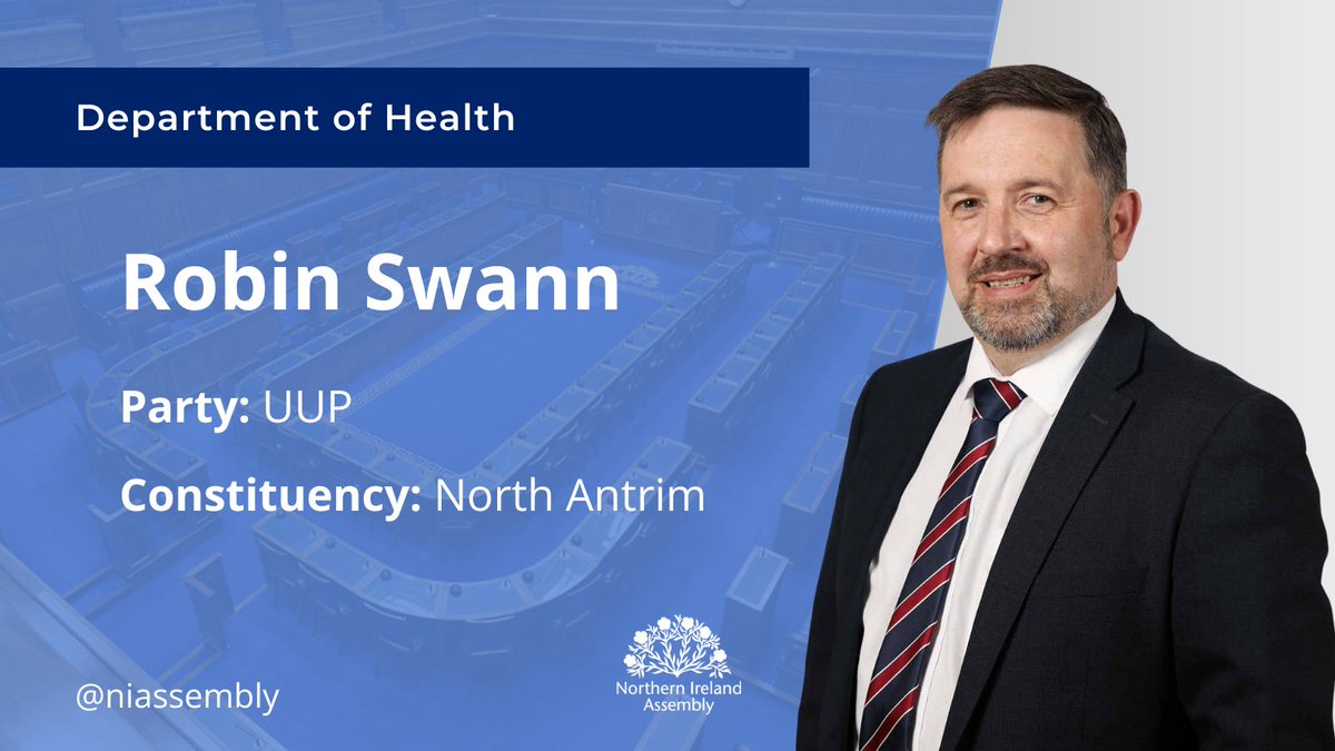 The UUP's Robin Swann has been elected Health Minister.