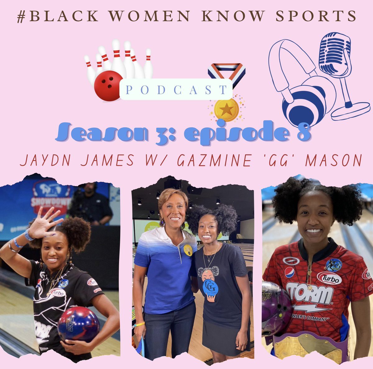 On today’s episode, <a href="/jaydnrayn/">jaydnrayn</a> is joined by Gazmine Mason who is a professional bowler, the founder of @bgcb2_ and a 4x Olympic Gold Medalist! 🤩🥇🎳  Sit back, relax and enjoy! Feel free to share or leave a review! This podcast is available on Apple and Spotify! 🎧🎙️🩷 #BWKS