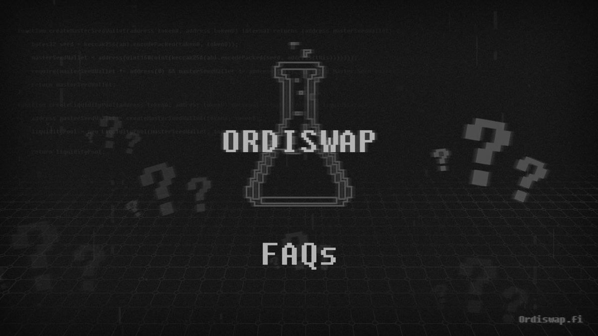 🧪 Ordiswap FAQs

Bitcoin DeFi can be daunting &amp; Ordiswap is evolving at a blinding pace. This necessitates greater transparency in communication &amp; constant community education.

In that vein, let's dissect some handpicked FAQs — from $REOS utility to Mainnet launch 🧵 1/10