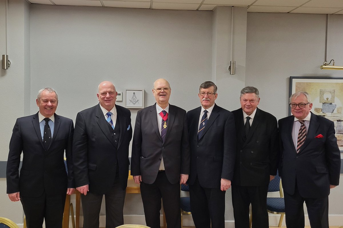 Great Prov meeting today. The Supreme Magus accompanied by the Junior Substitute Magus Adam Lancashire, Junior Substitute Magus for England &amp; Wales Stephen Goulder,Secretary General Neil Seyers &amp; visiting Chief Adepts &amp; the PGM's of South and West Wales along with heads of Orders