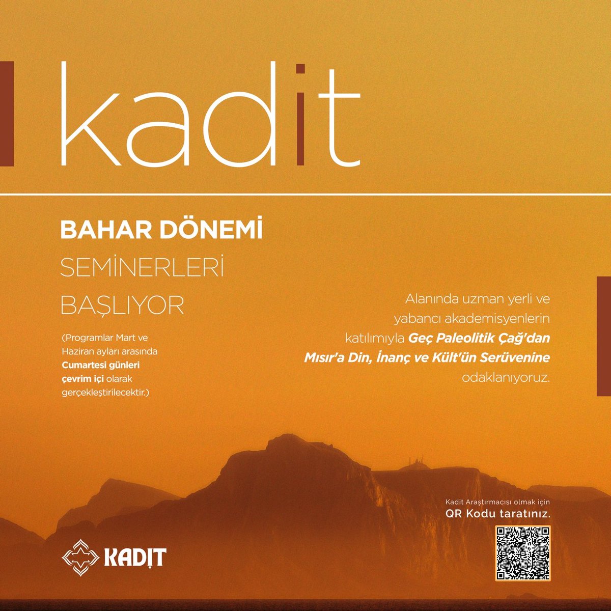 KADİT'te Bahar Dönemi Seminerleri Başlıyor!

Tüm seminerlerimize tek form ile başvurabilirsiniz: bit.ly/KTLMC

Yeni dönemde KADİT araştırmacısı olarak aramıza katılmak için ise aşağıdaki formu doldurabilirsiniz. bit.ly/ARSTRMC