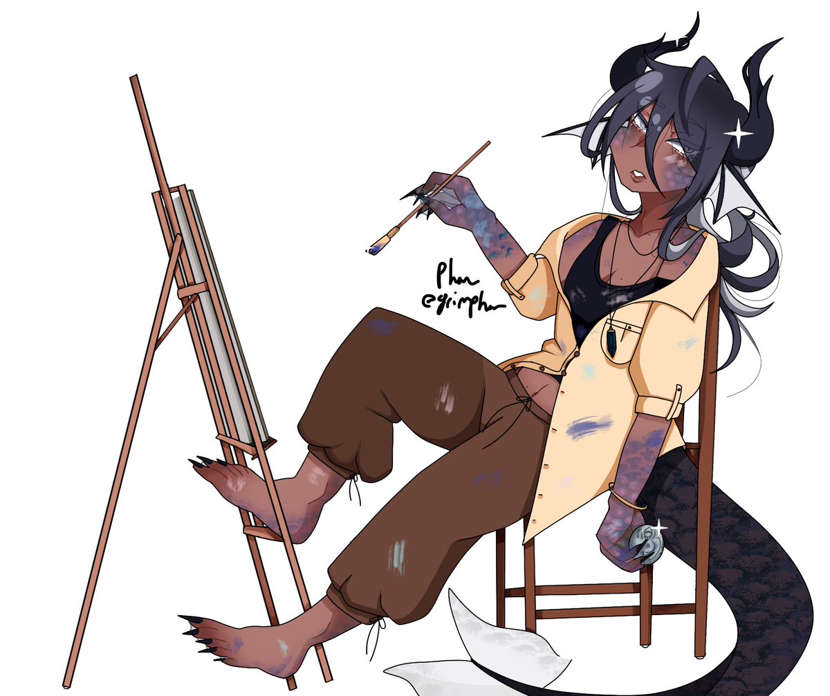grimphan_'s tweet photo. I might’ve overdone it with the sparkles but I finally drew a character design that’s been haunting me for a while #oc https://t.co/oPxYwFE5h5