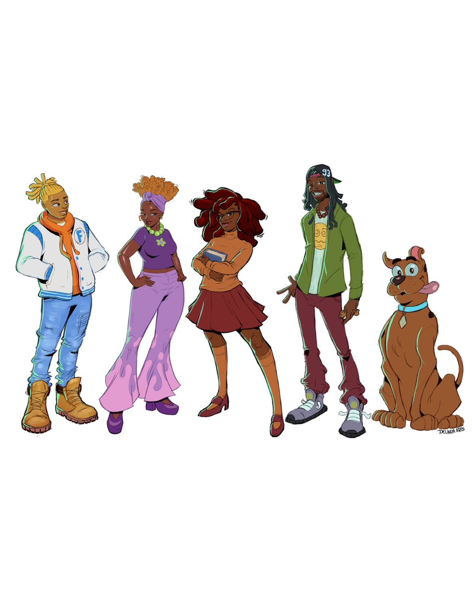 cartoonnetwork's tweet photo. Your favorite CN characters reimagined! 

🎨: @ProdigalArtist5
🎨: @CRUMSART
🎨: @daalinarts2
🎨: @DelindaArts

#CartoonNetwork #FanArt #FanArtFriday #EdEddnEddy #AdventureTime #PowerpuffGirls #RowdyruffBoys #ScoobyDoo #BlackArtists #BlackHistoryMonth #BlackArt #BHM #Blacktalent https://t.co/H5xLMwrZPx