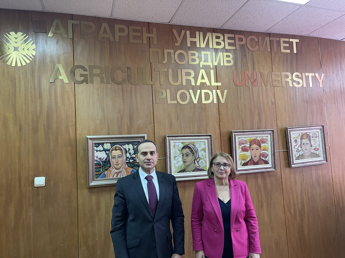 HJHuseyn's tweet photo. Establishment and further development of #cooperation in the areas of #agriculture, #industry, #tourism, #InformationTechnologies and #innovations were thoroughly discussed during the trip to #Plovdiv city, the second largest city of #Bulgaria. Had useful and productive meetings with the Mayor of the city, Mr. Kostadin Dimitrov, the Chair of the Municipal Council, Mr. Atanas Uzunov, the regional Governor, Mr. Iliya Zyumbilev, and the Rector of Plovdiv Agrarian University, prof. Christina Yancheva. Was invited to the Plovdiv studio of Bulgarian National Radio @bnrbg to participate in a live broadcast about the current stage and perspectives of #Azerbaijan-Bulgaria cooperation.
