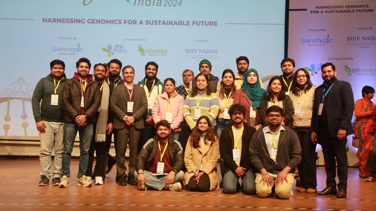 ShivNadarUniv's tweet photo. We successfully concluded the three-day Genomics India Conference 2024 (GIC2024), dedicated to showcasing the latest research, technologies, breakthroughs, challenges, and strategies in genomics. 
The event was honored by the presence of Dr. Rajesh Gokhale, Secretary of the Department of Biotechnology, Government of India, who graced the occasion as the Chief Guest.

Over 500 leaders in genomics from the US, UK, Europe, and the Asia Pacific region actively participated in this conference. The event featured an impressive lineup of speakers, including Nobel laureates, leading researchers, government officials, and regulatory experts. Notable highlights included the workshop on next-generation sequencing (NGS) analytics and Genome Informatics Programme, providing attendees with practical insights into crucial topics such as NGS data QC, alignment/assembly, annotation, variant calling, interpretation, and reporting.

We extend our sincere gratitude to all the attendees who contributed to making the conference a huge success! We hope you were able to take away important points and build your network.

#GIC2024 #Genomics #Sustainability #Innovations