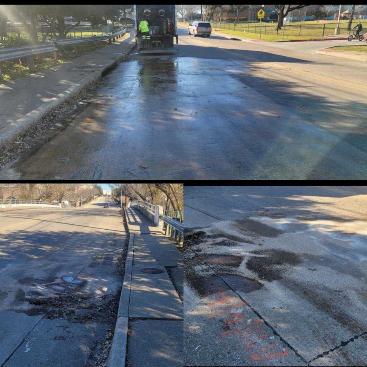CGEnvironmental's tweet image. Quick clean up from an early morning MVC. Crews removed this special absorbent and properly removed the hydrocarbons from the street and the storm drain.