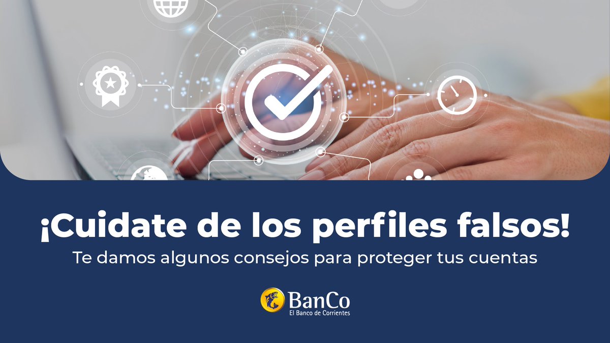 BancodeCtes's tweet image. Compartí estos consejos de seguridad con tus familiares, amigos y conocidos. ¡Cuidemosnos para no caer en estafas! 👤❌
⚠️Recordá que podes comunicarte con nosotros, todos los días, de 7 a 18 hs. 📲 0800-1111-0160