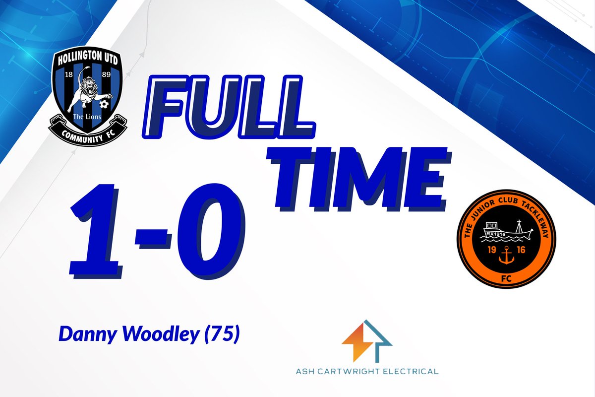 hollingtonlions's tweet photo. FULL TIME - 
@hollingtonlions 1-0 @TacklewayFC 

10 Man Lions take the points in a fiesty show with Luke Woodley setting up his superior Danny at the back post and then with a moment of madness seeing red to cap off a topsy Turvey debut.

#TheLions 🦁⚽️ https://t.co/VPcURisp8m